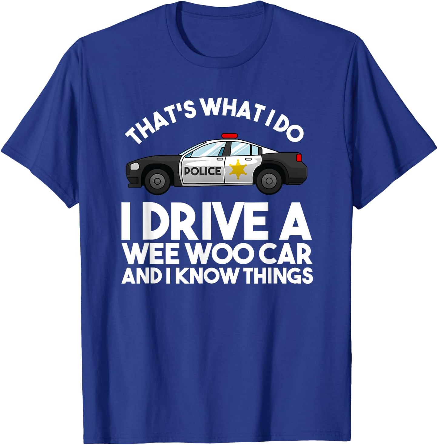 Cute Policeman Car Driver Humor Lovers Pun Designs Funny Police Officer Gift Cop Law Enforcement -Adults Black Medium T-Shirt - T-Shirt | Royal