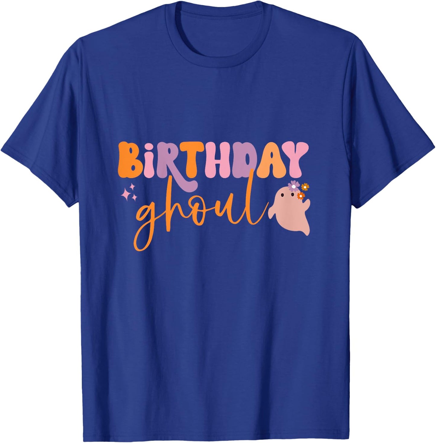 Kids Birthday Ghoul Girl Child Cute Ghost Halloween Family Party T-Shirt - T-Shirt | Royal