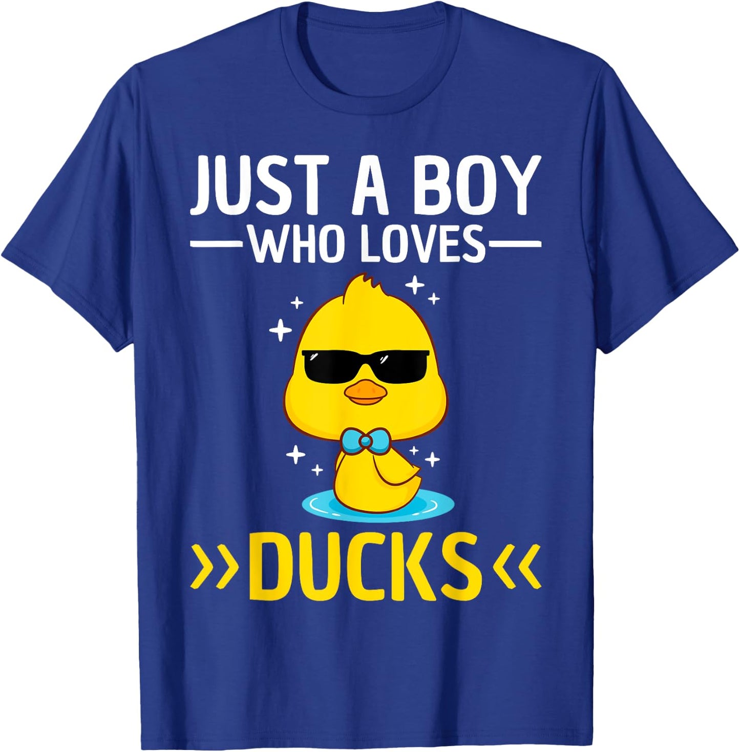 Just A Boy Who Loves Ducks Boys Kids Funny Duck Lover Duck T-Shirt - T-Shirt | Royal