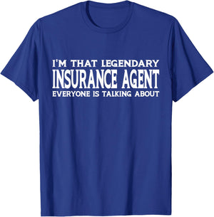 Insurance Agent Job Title Employee Funny Insurance Agent T-Shirt - T-Shirt | Royal