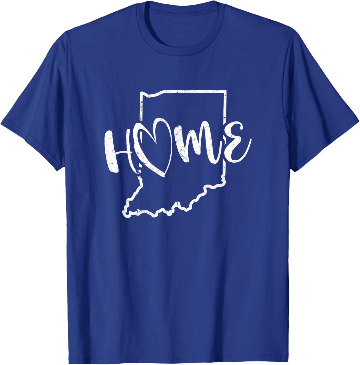 Indiana State Pride Home Graphic Design, Indiana Heart T-Shirt - T-Shirt | Royal