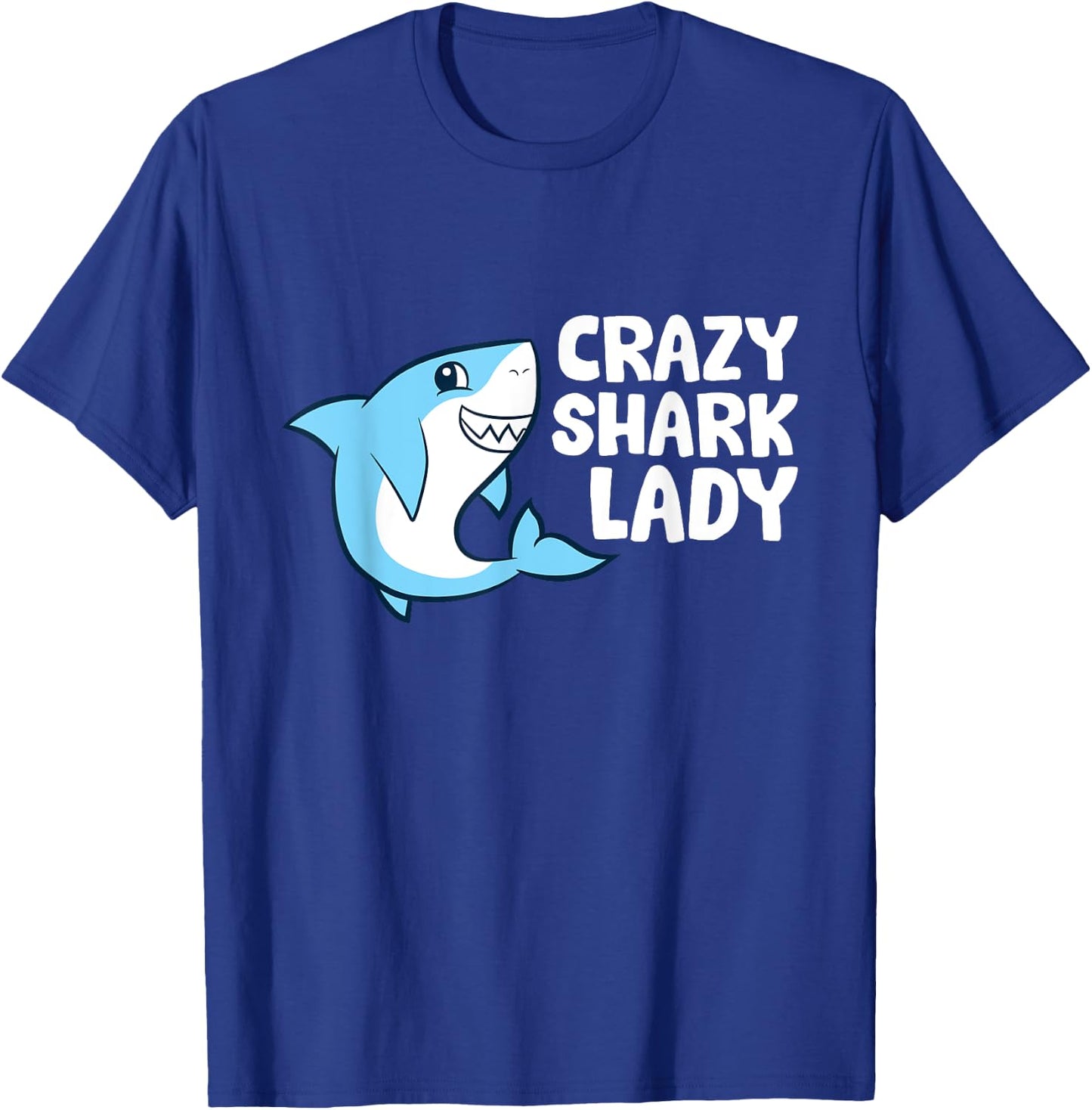 Crazy Shark Lady T-Shirt - T-Shirt | Royal