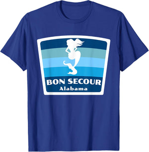 Bon Secour Alabama AL Mermaid Vacation Souvenir T-Shirt - T-Shirt | Royal