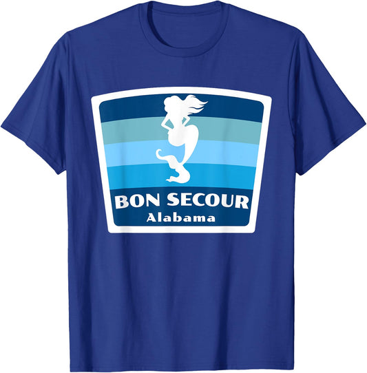 Bon Secour Alabama AL Mermaid Vacation Souvenir T-Shirt - T-Shirt | Royal