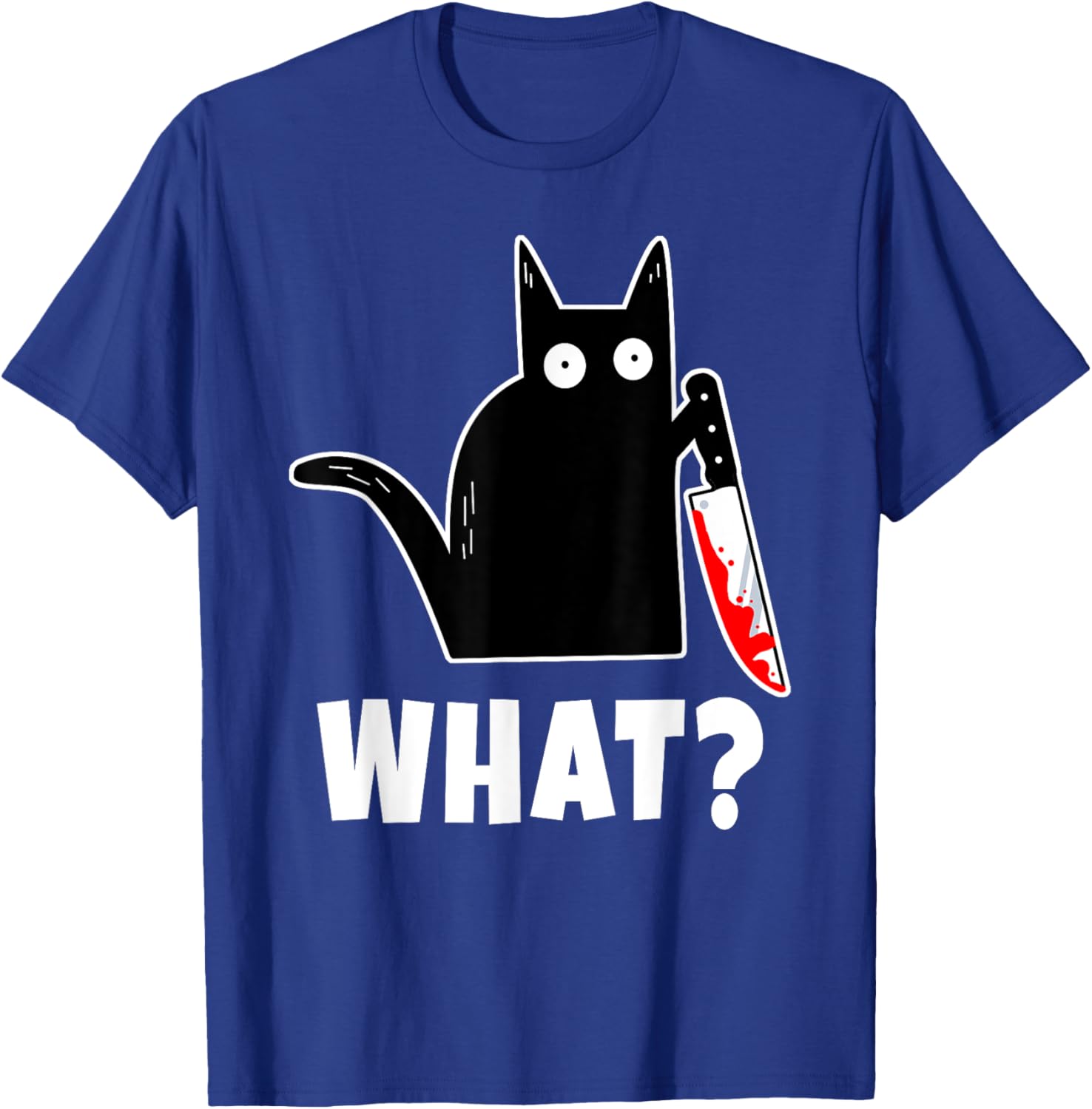 Halloween Costume: Murderous Cat Bloody Knife & T-Shirt - T-Shirt | Royal