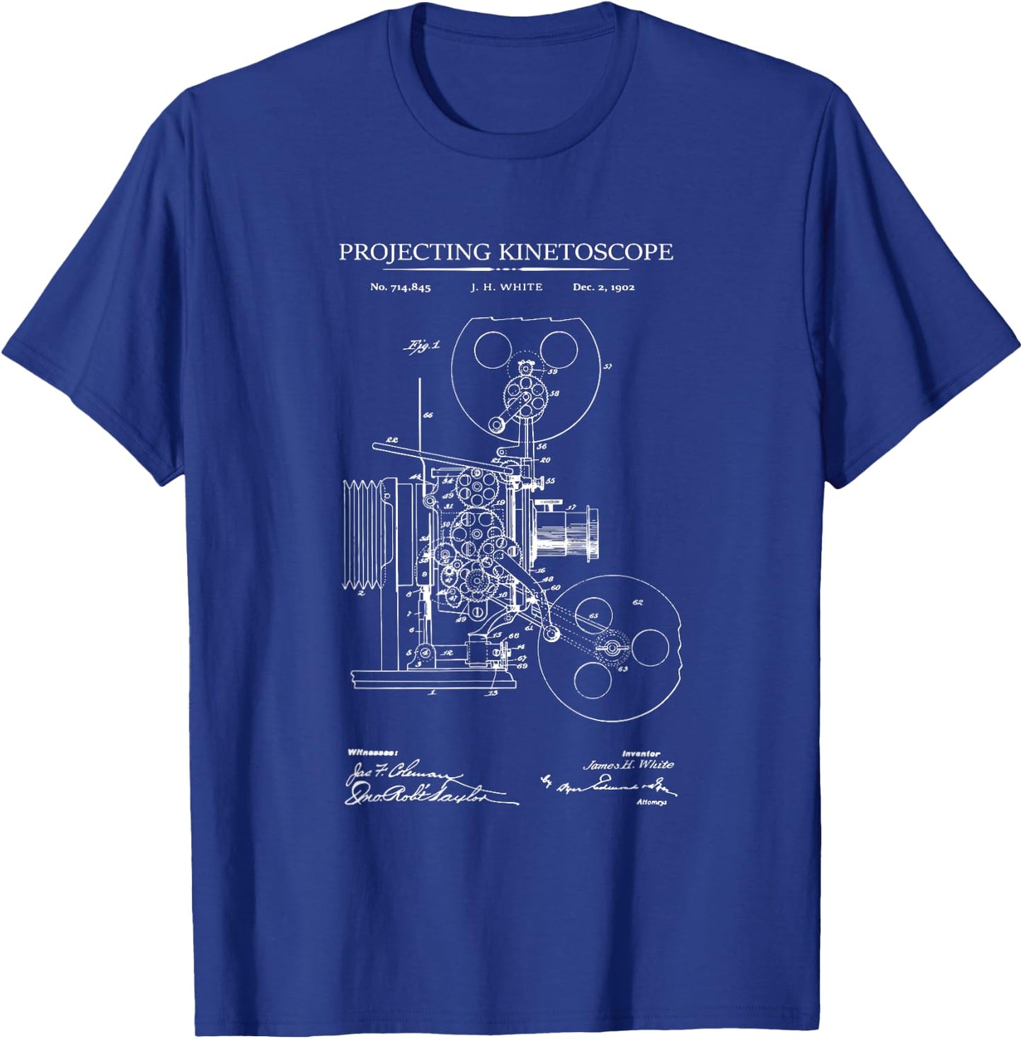 Projector patent filmmaker photography T-Shirt - T-Shirt | Royal