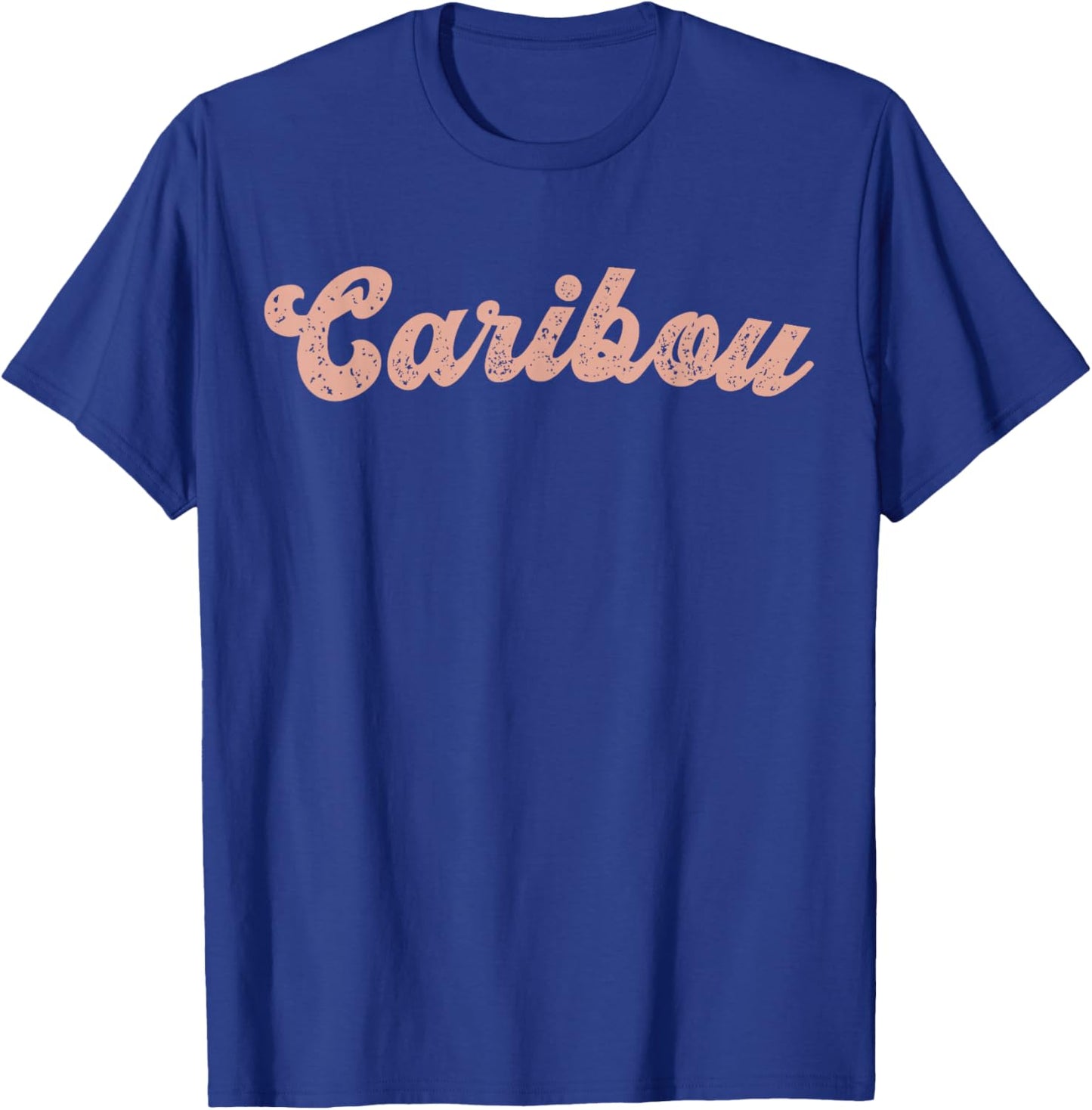 Vintage Caribou Maine Home State Souvenir Retro T-Shirt - T-Shirt | Royal