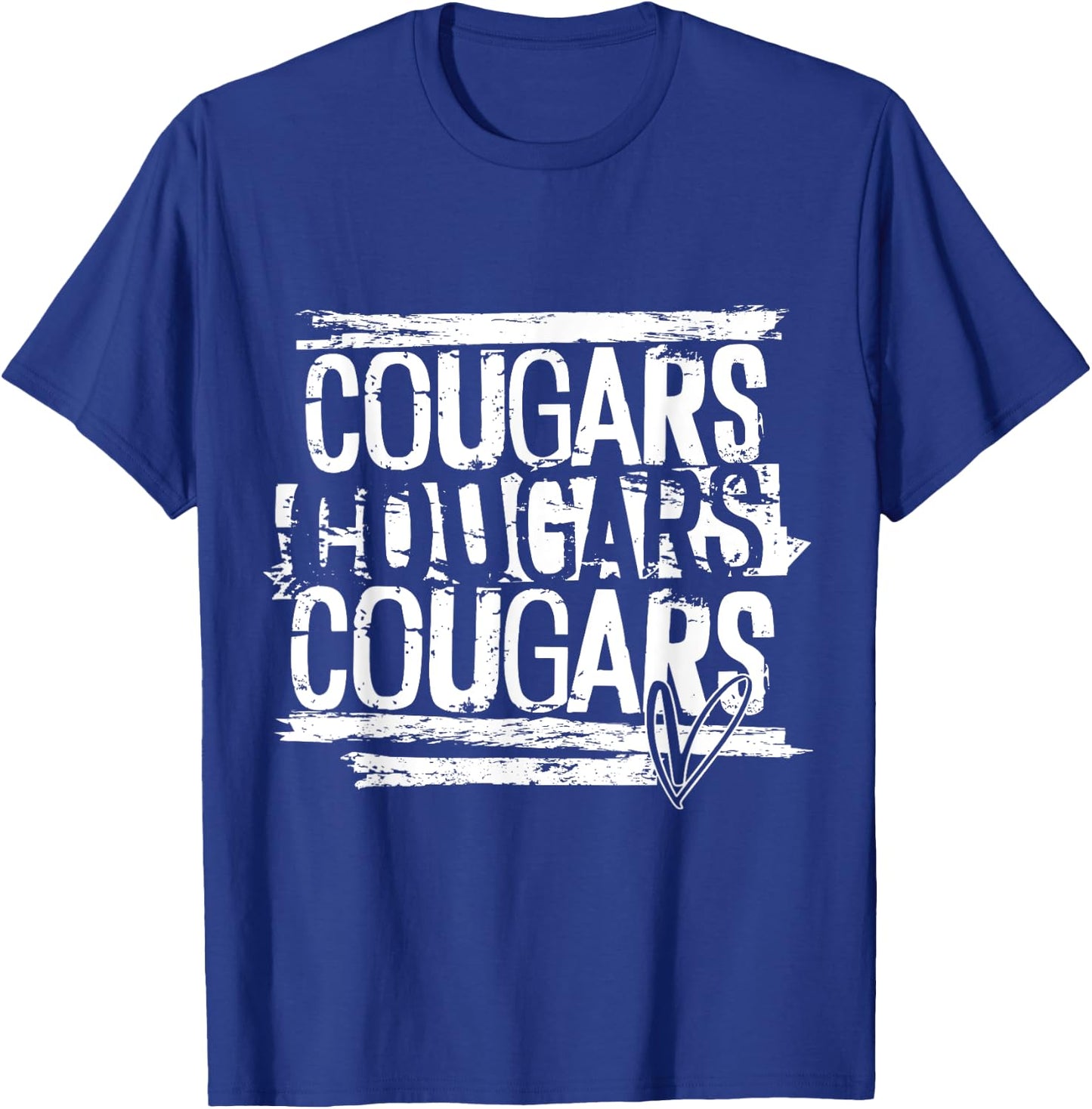Cougars Teacher Student School Sports Fan Team Spirit Men Women Girls Kids T-Shirt - T-Shirt | Royal