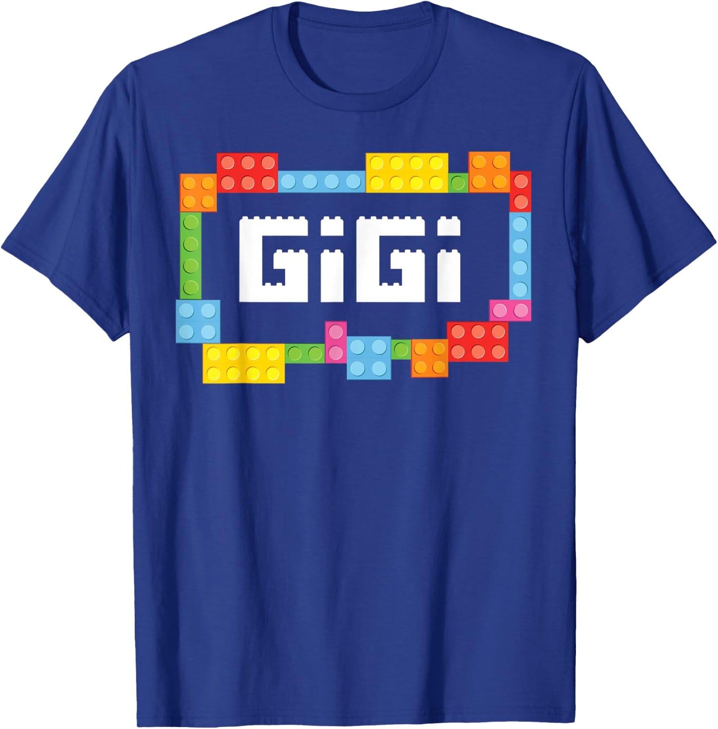 Master builder Gigi Bricks Blocks Building Family Set T-Shirt - T-Shirt | Royal