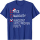 Funny Naughty Nice Christmas Family Pajama Men Women Kids T-Shirt - T-Shirt | Royal