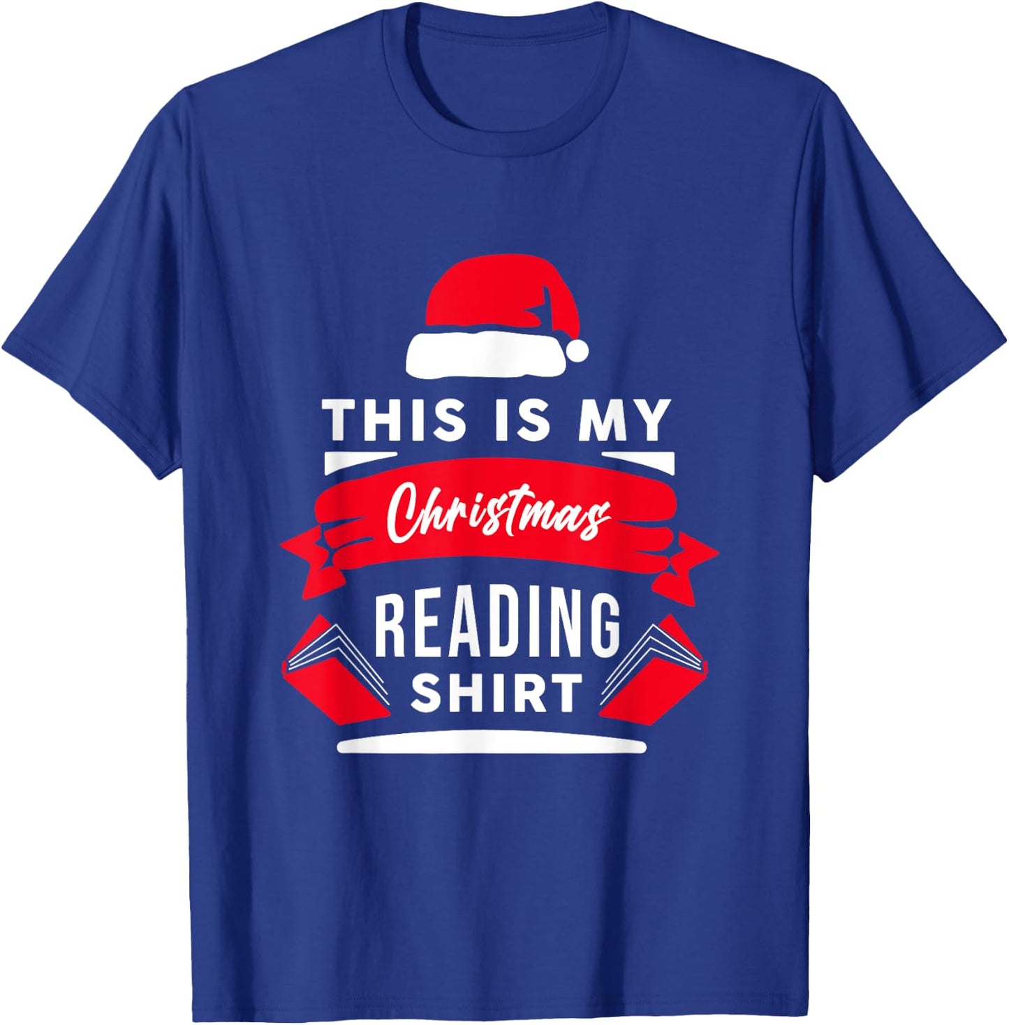 This Is My Christmas Reading Pajama Funny Book Quote T-Shirt - T-Shirt | Royal