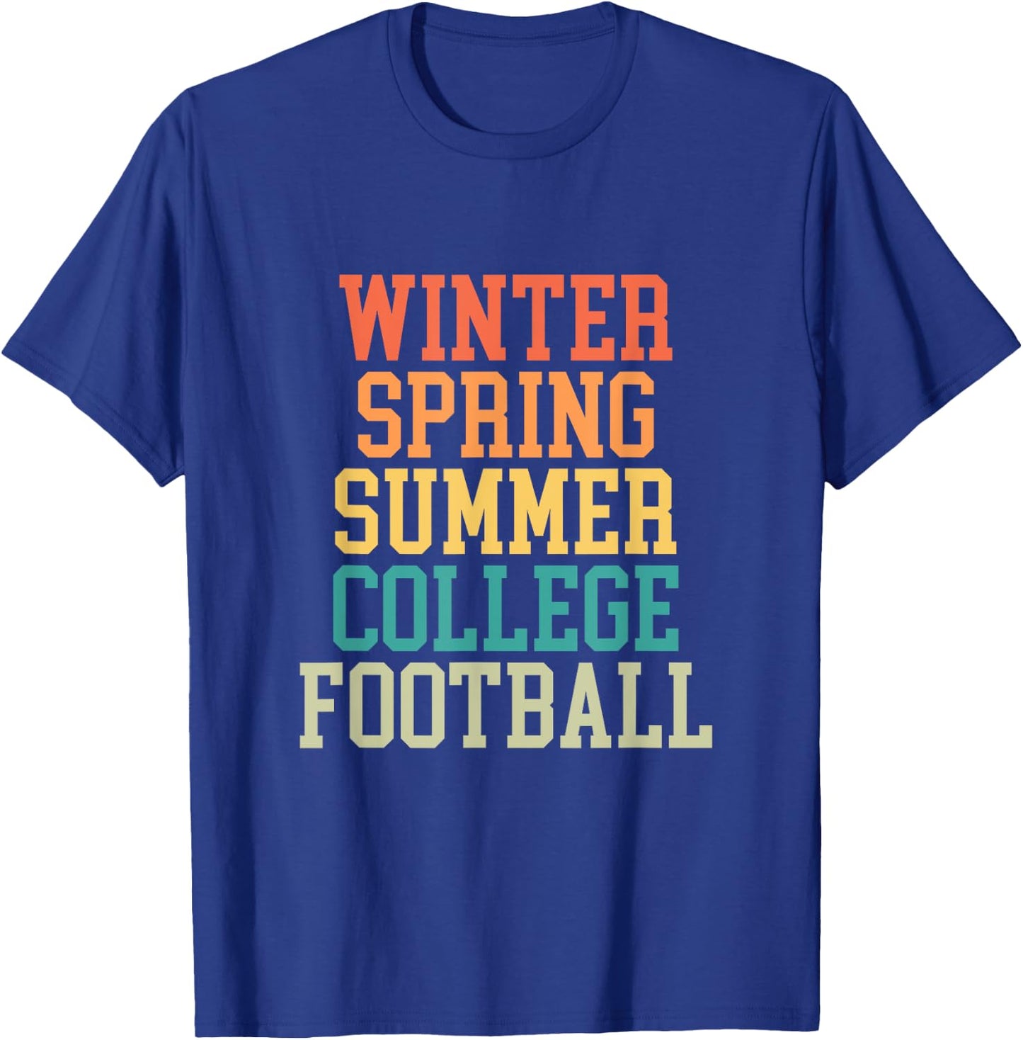 Winter Spring Summer College Football Season Spring Games T-Shirt - T-Shirt | Royal