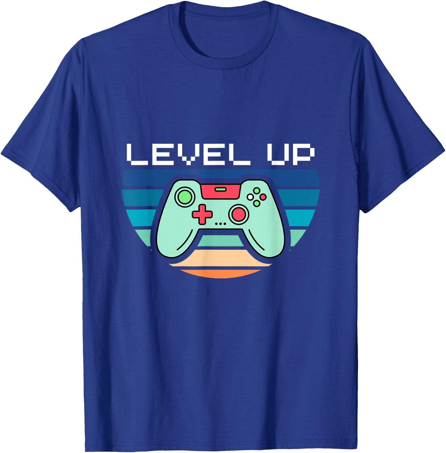Level Up Video Game Controller T-Shirt - T-Shirt | Royal