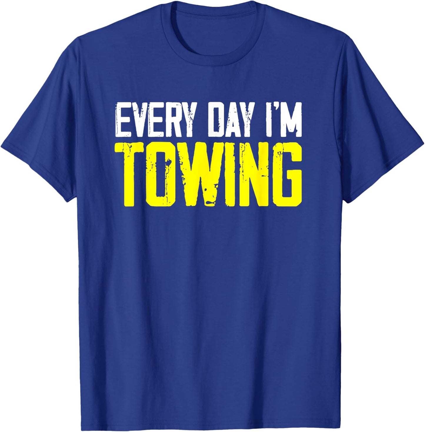 Vehicle Towing Tow Trucker Thin Yellow Line Tow Truck Driver T-Shirt - T-Shirt | Royal