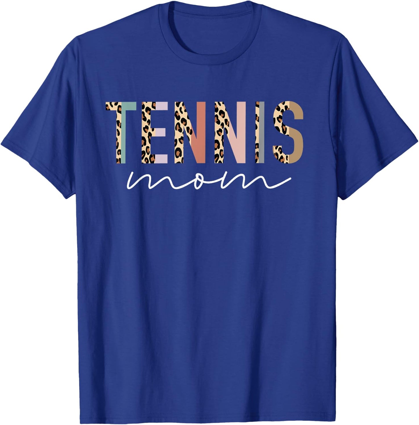 Tennis Mom Gifts Leopard Print Tennis Mama Mother's Day T-Shirt - T-Shirt | Royal