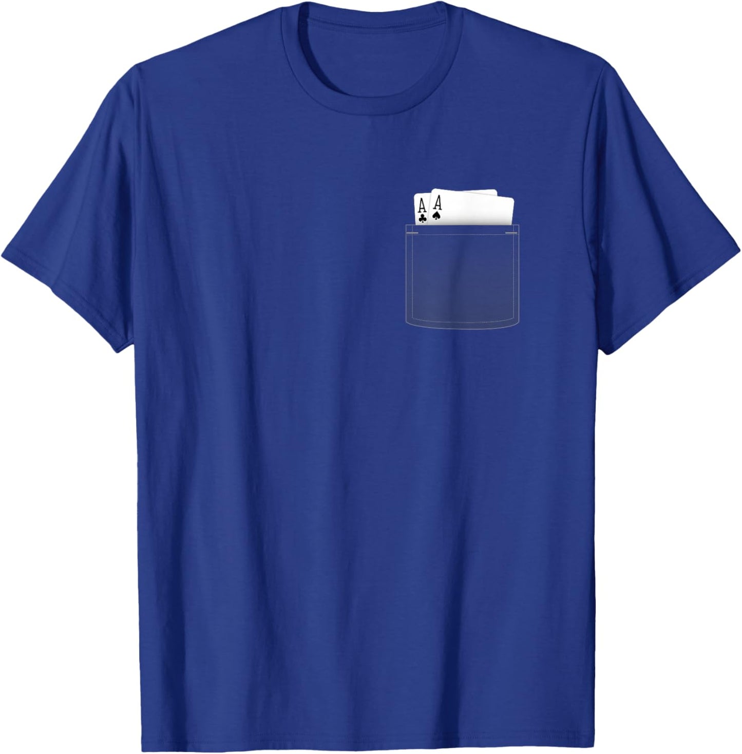 Pocket Aces Poker Shirt (Spades & Clubs) T-Shirt - T-Shirt | Royal