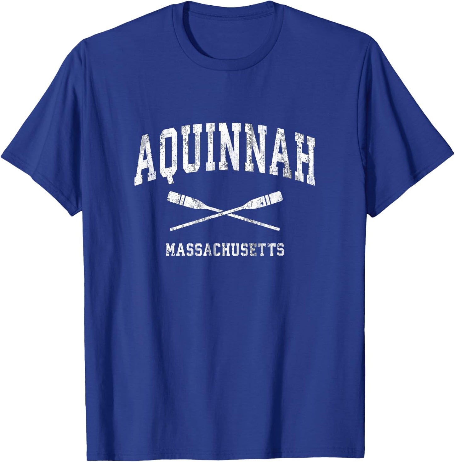 Aquinnah Massachusetts Vintage Nautical Paddles Sports Oars T-Shirt - T-Shirt | Royal