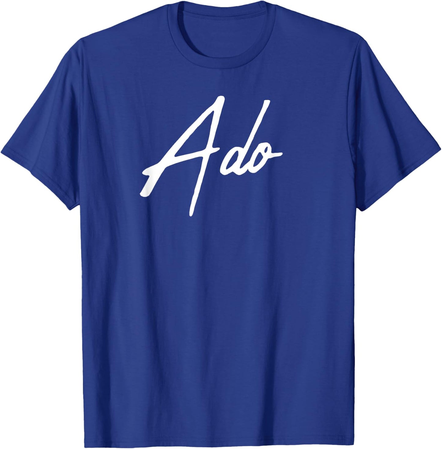 Beautiful Handwritten Font Ado Calligraphy T-Shirt - T-Shirt | Royal