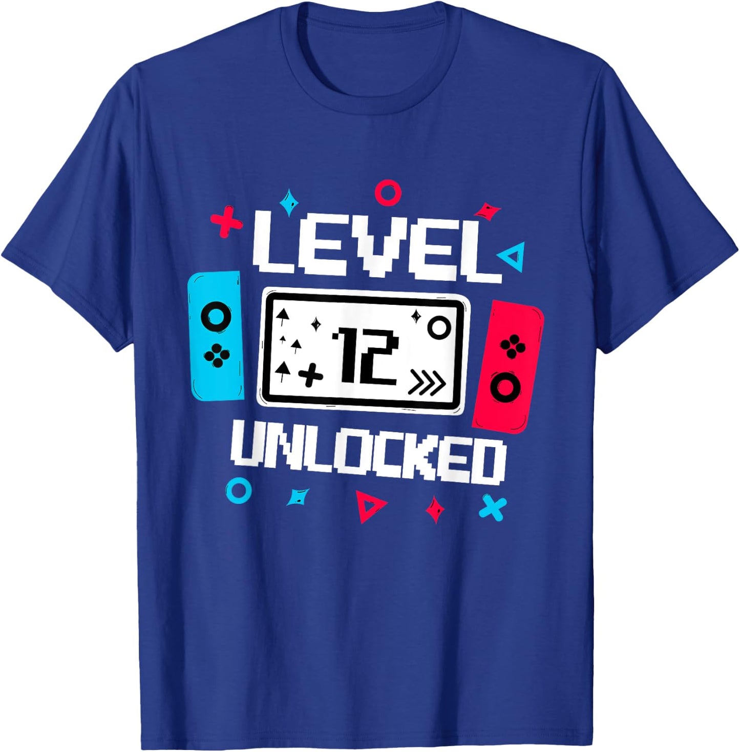 Level 12 unlocked Gamer 12th Birthday Gift Video Game lovers T-Shirt - T-Shirt | Royal