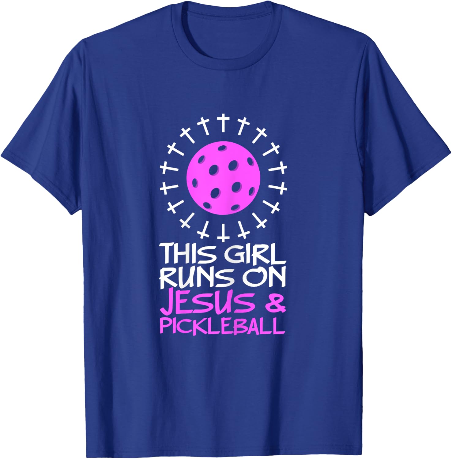 Jesus & Pickleball T-Shirt - T-Shirt | Royal