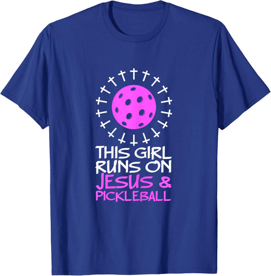 Jesus & Pickleball T-Shirt - T-Shirt | Royal