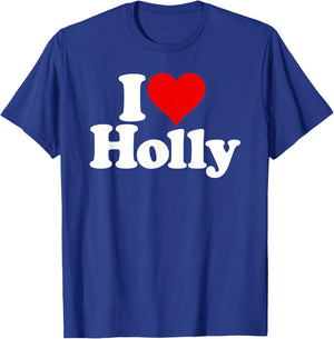 I Love Heart Holly T-Shirt - T-Shirt | Royal