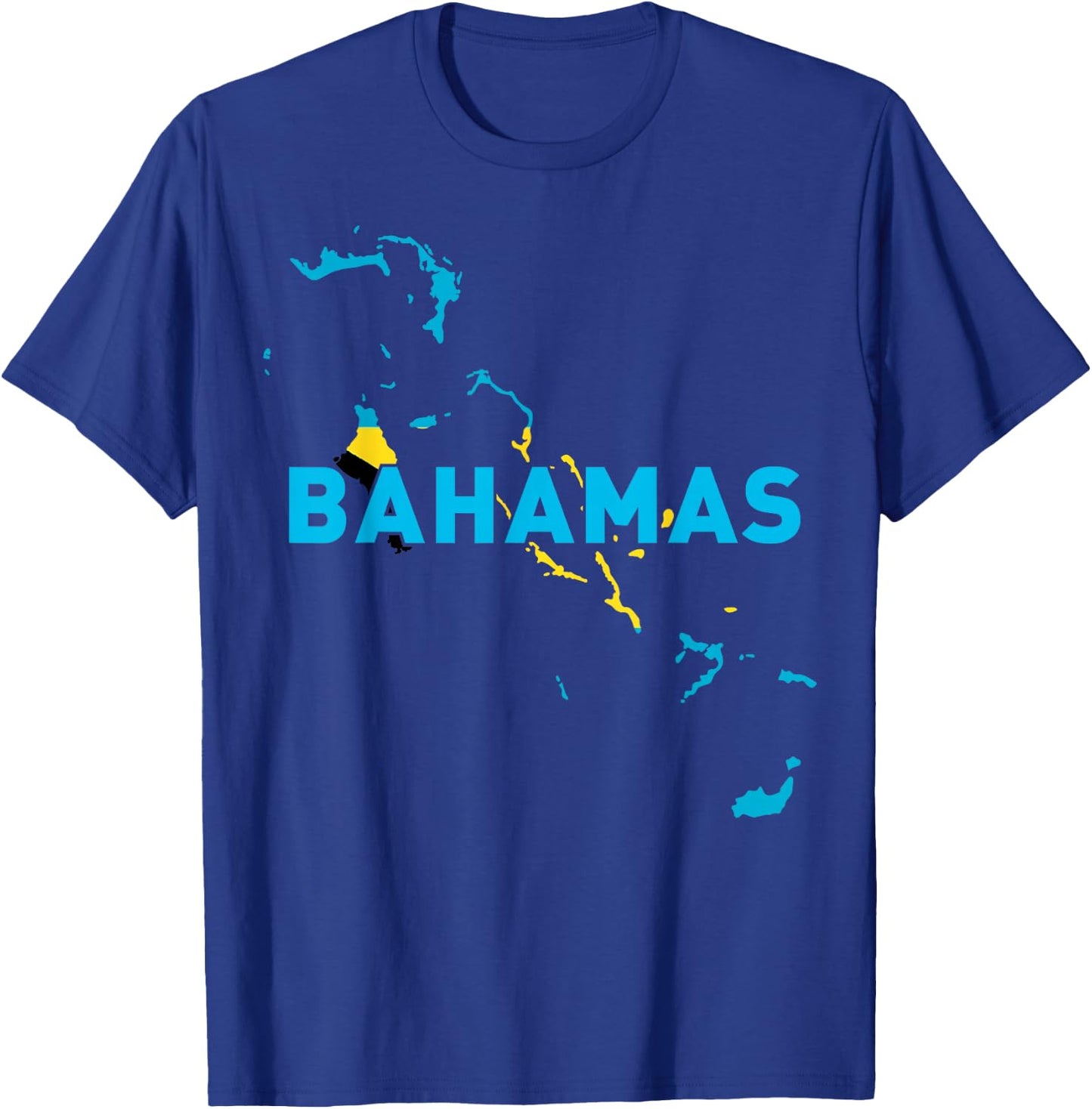 Proud Family and Patriotic Flag of Country Bahamas T-Shirt - T-Shirt | Royal