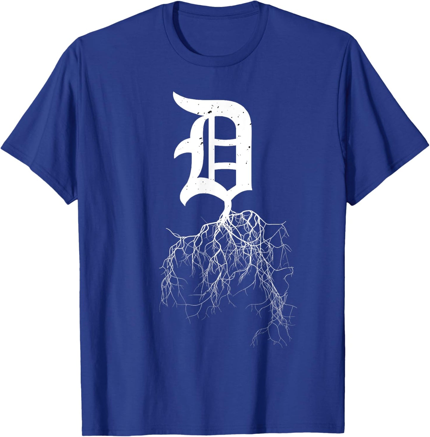Detroit Roots Shirt Michigan American Born Rooted American T-Shirt - T-Shirt | Royal