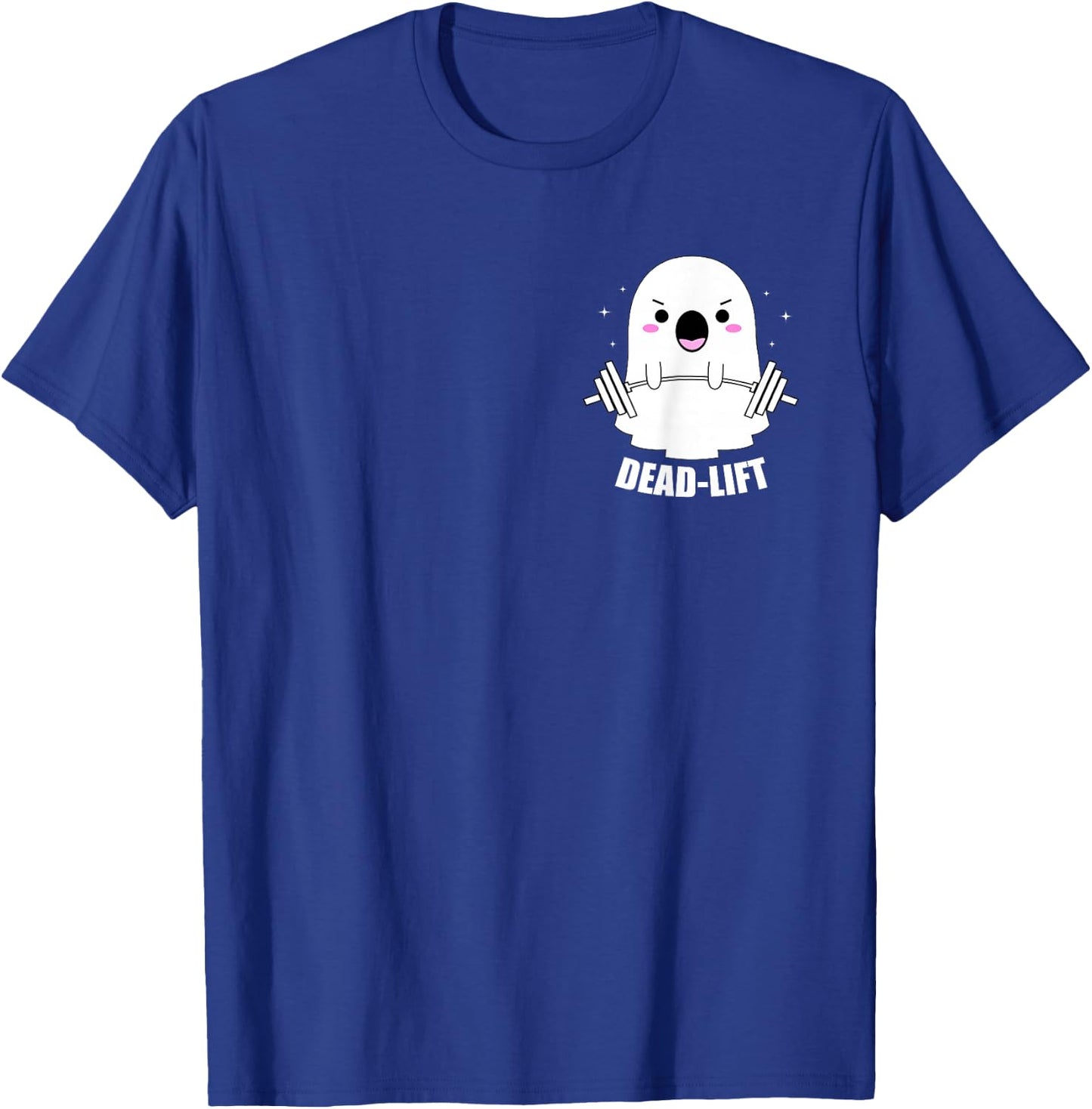 Dead Lift Ghost Halloween, Funny Ghost Gym Fitness Workout T-Shirt - T-Shirt | Royal
