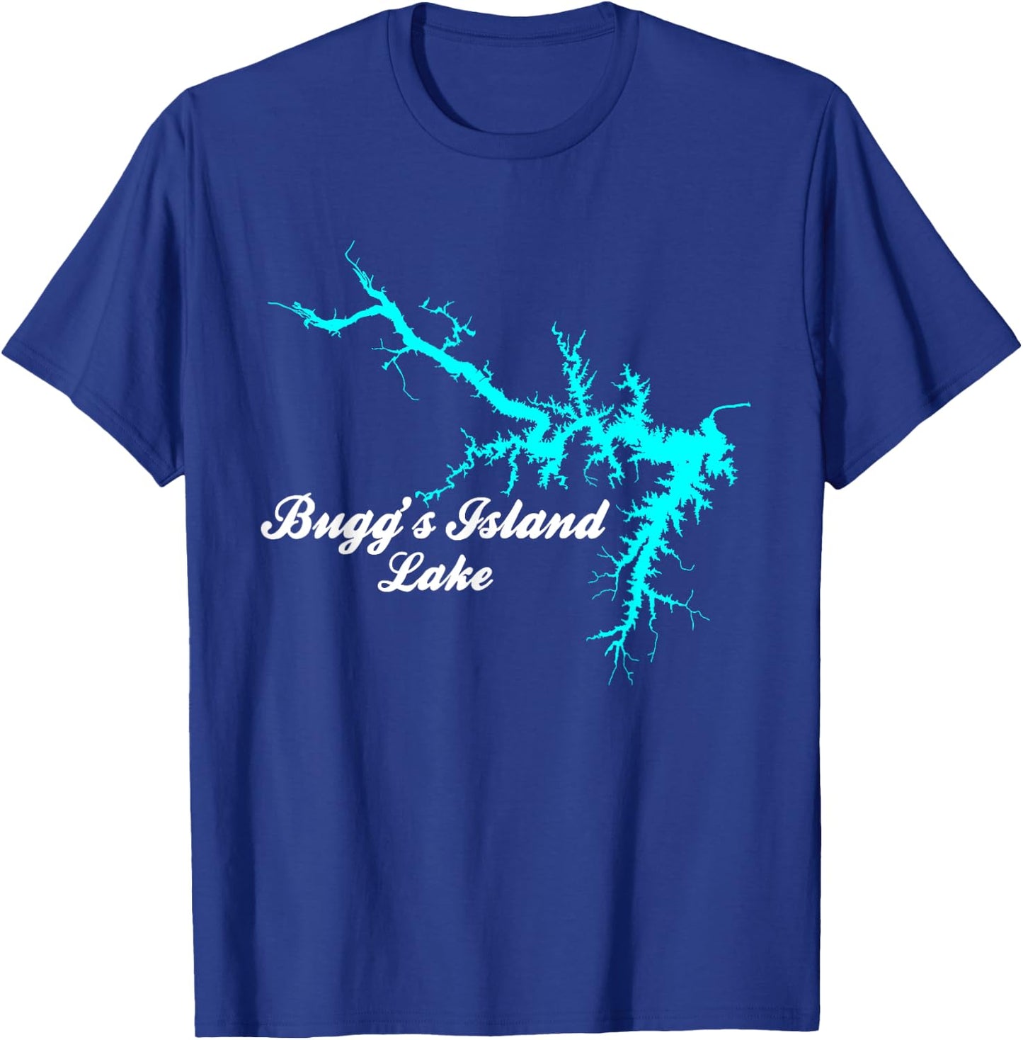 Minimalist Bugg's Island Lake - Virginia T-Shirt - T-Shirt | Royal