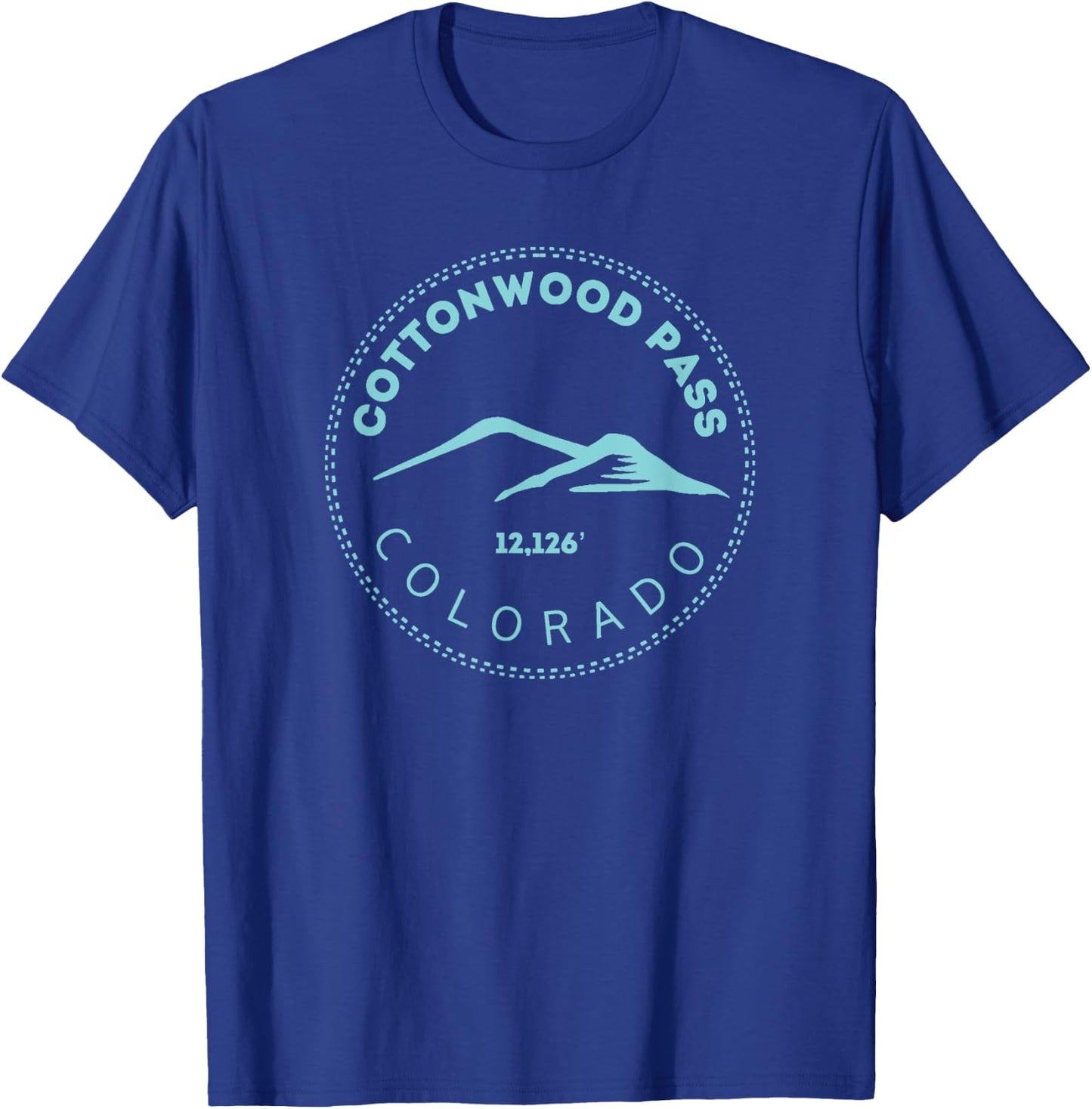 Cottonwood Mountain Pass Colorado Elevated T-Shirt - T-Shirt | Royal