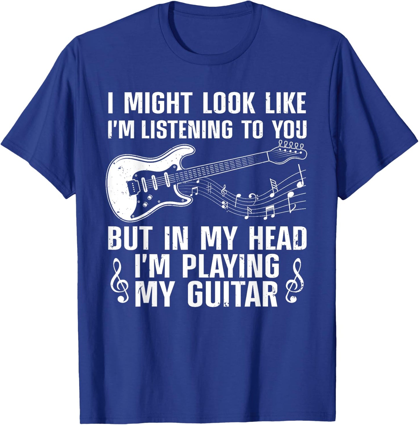 Funny Guitar Design Women Guitarist Guitar Player T-Shirt - T-Shirt | Royal