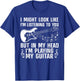 Funny Guitar Design Women Guitarist Guitar Player T-Shirt - T-Shirt | Royal