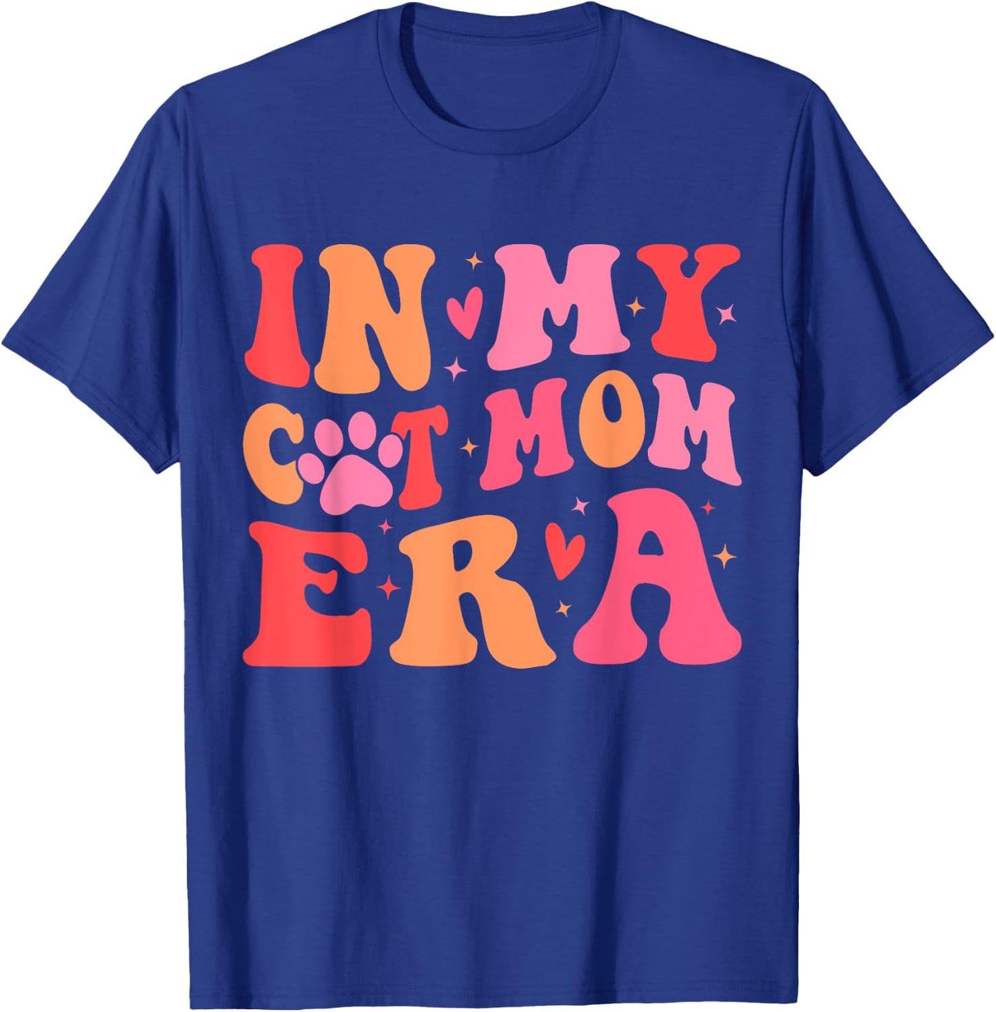 In My Cat Mom Era Groovy Cats Lover Cute Cat Mom T-Shirt - T-Shirt | Royal