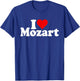 I Love Heart Mozart T-Shirt - T-Shirt | Royal