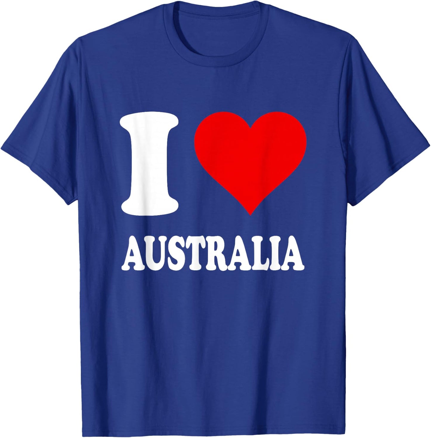 Red Heart I Love Australia T-Shirt - T-Shirt | Royal