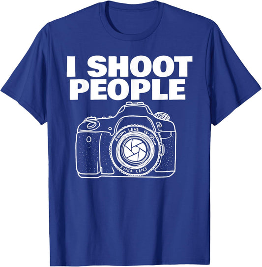 I shoot people funny photographer I shoot people T-Shirt - T-Shirt | Royal