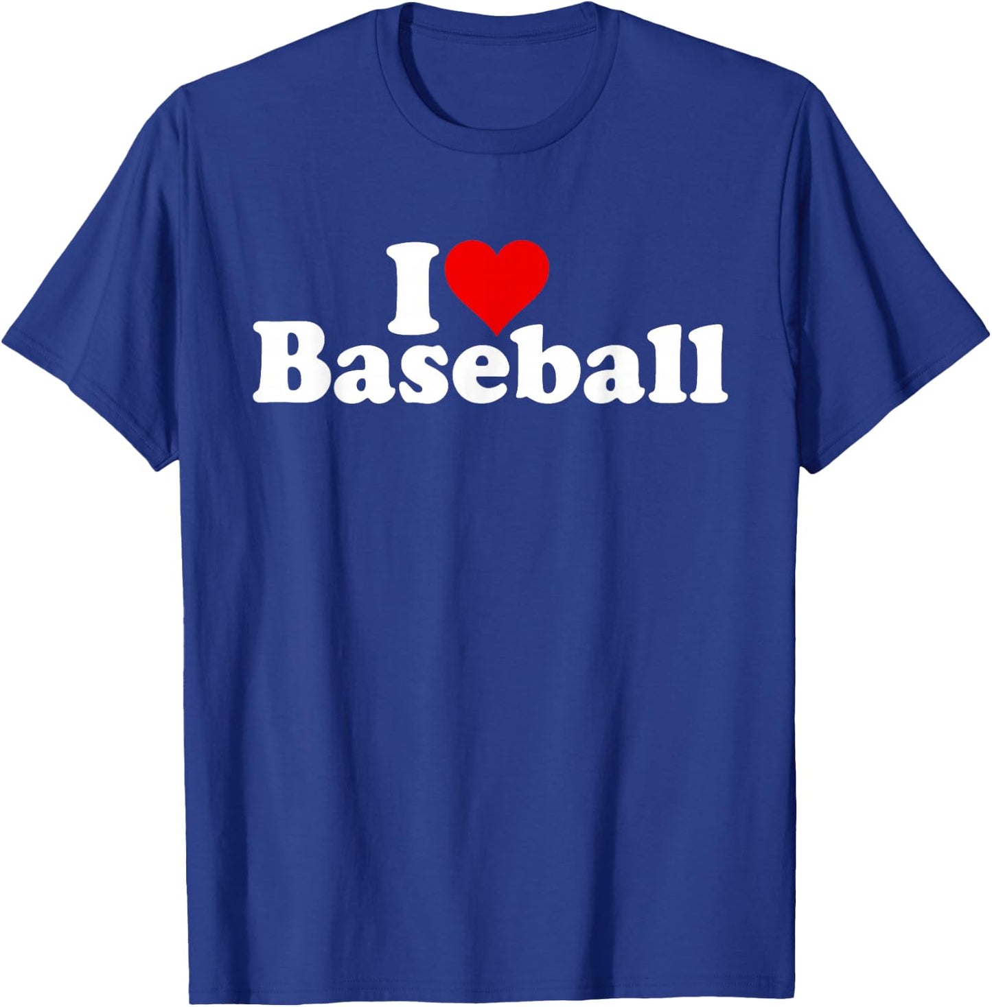 I Love Heart Baseball T-Shirt - T-Shirt | Royal