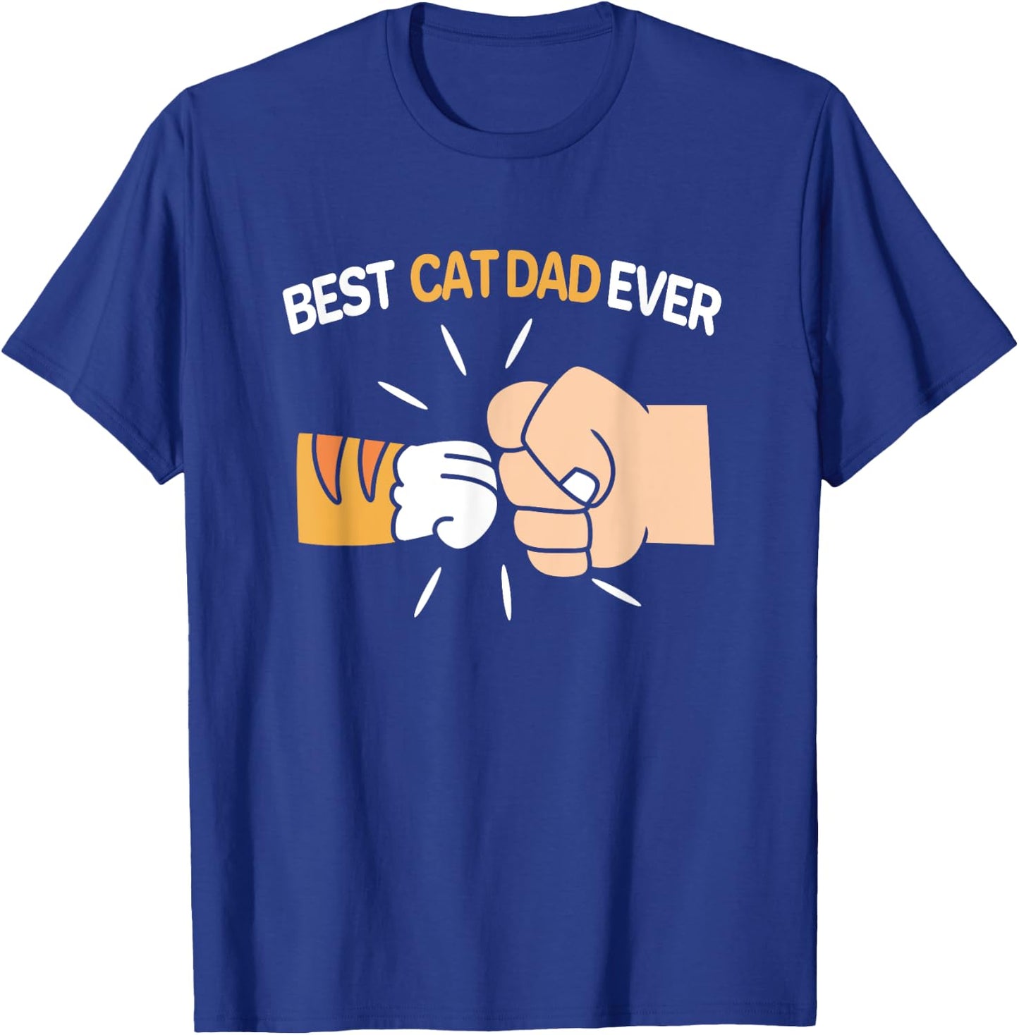 Best Cat Dad Ever Father Day Orange Tabby Dad Women Kids T-Shirt - T-Shirt | Royal