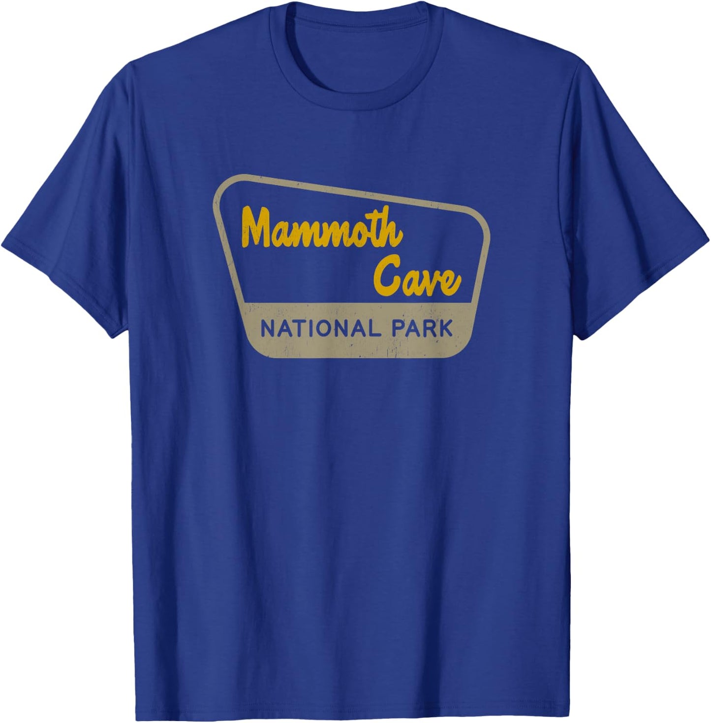Mammoth Cave National Park Retro Two-Tone Sign T-Shirt - T-Shirt | Royal