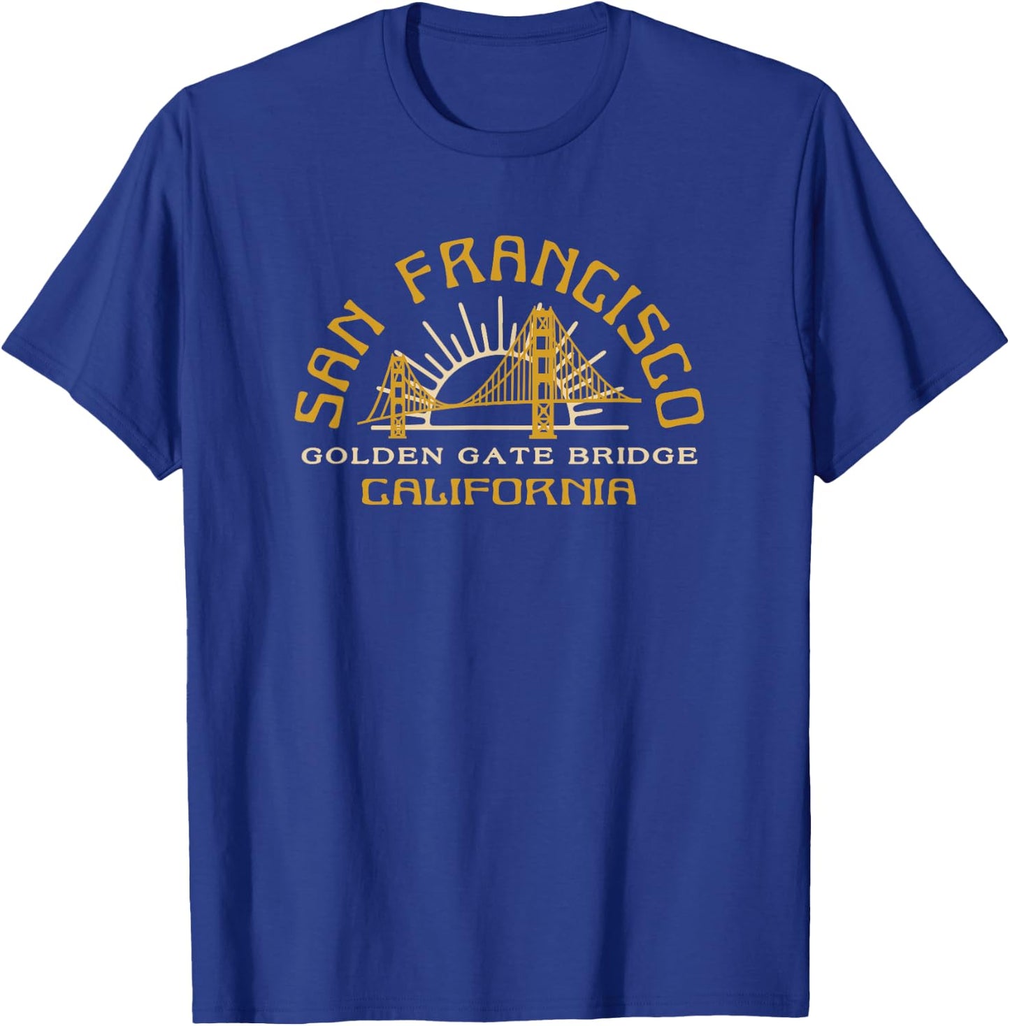 San Francisco Golden Gate Bridge California T-Shirt - T-Shirt | Royal