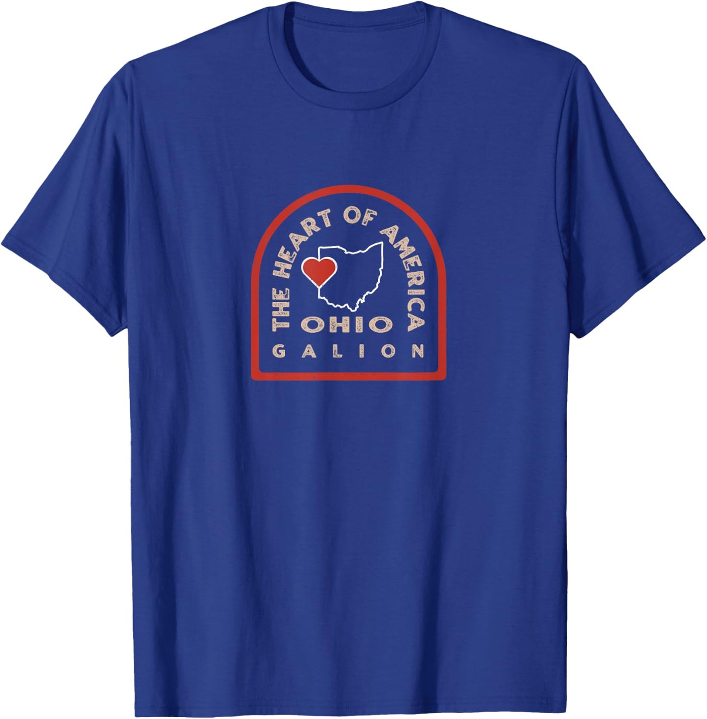 Galion Ohio The Heart of America T-Shirt - T-Shirt | Royal