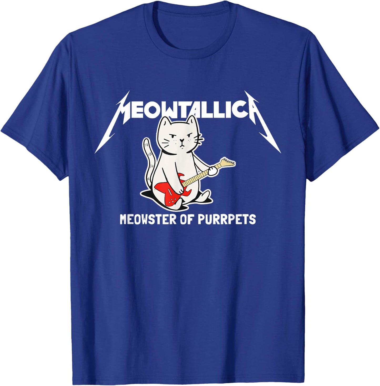Meowtallica Meowster Of Purrpets - Funny Cat Women Girls Kids T-Shirt - T-Shirt | Royal