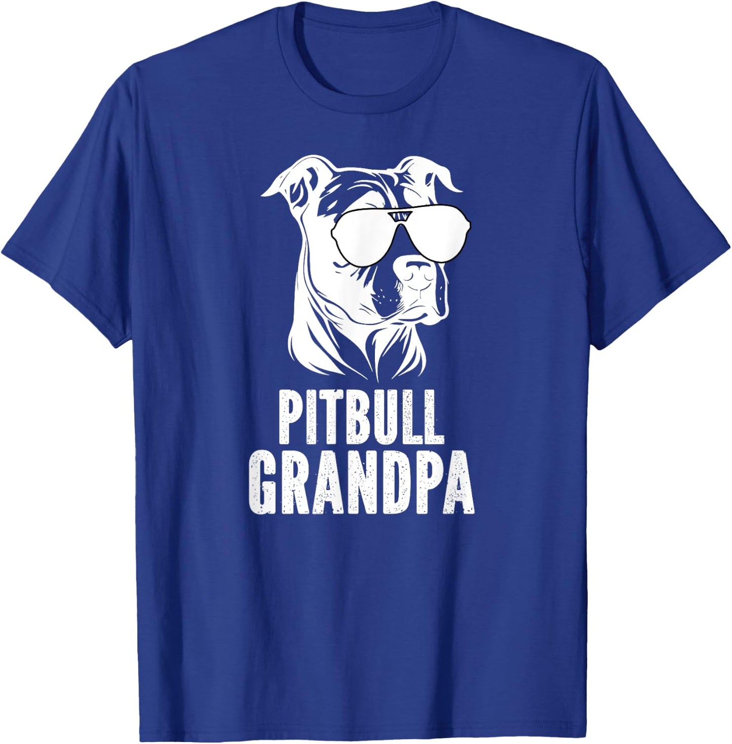 Pitbull Grandpa Of A Pitbull Grandfather Pittie Grandpa T-Shirt - T-Shirt | Royal