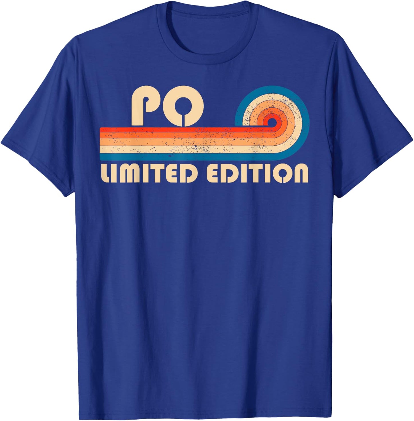 PO Surname Retro Vintage 80s 90s Birthday Reunion T-Shirt - T-Shirt | Royal