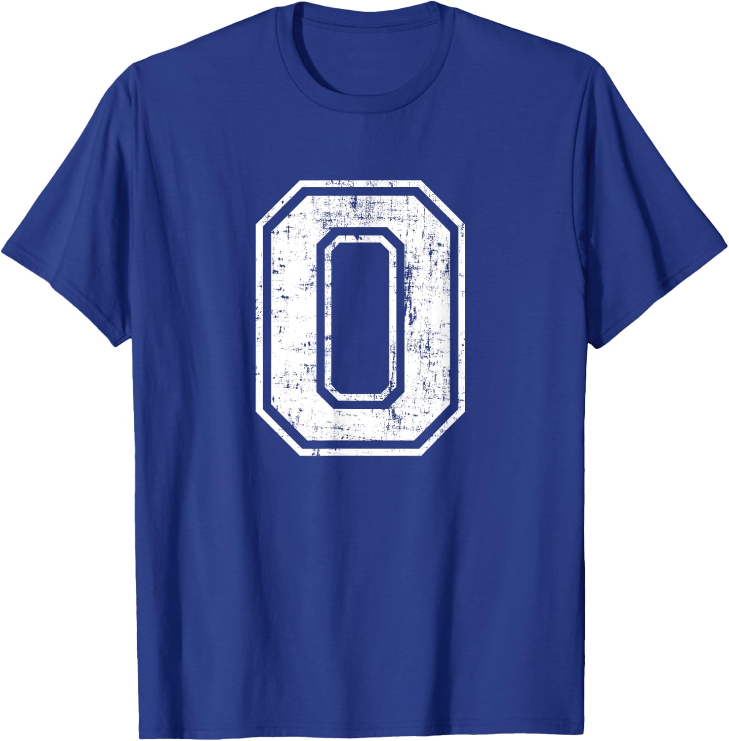 Letter O Uppercase Alphabet Initial School College Varsity T-Shirt - T-Shirt | Royal