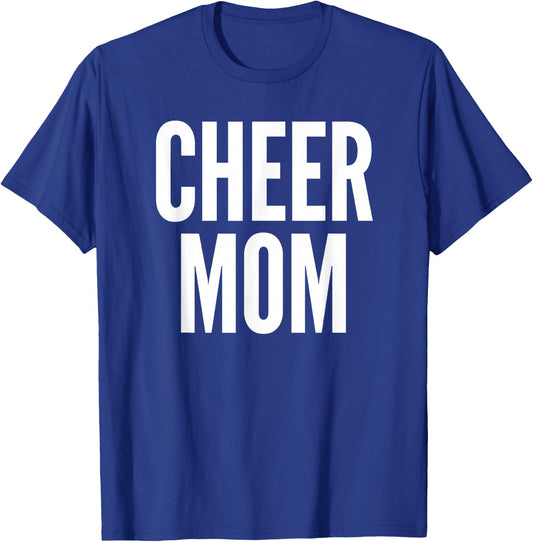 Cheer Mom Royal Blue Cheerleading Matching Parents T-Shirt - T-Shirt | Royal