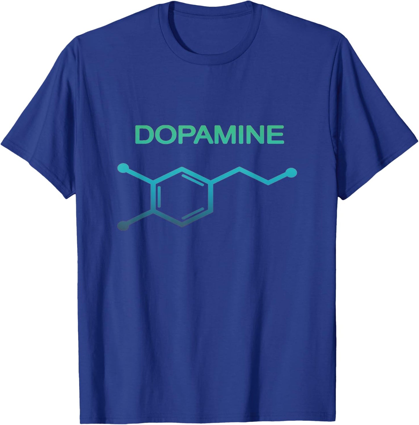 Dopamine Molecule Neuroscience Chemistry T-Shirt - T-Shirt | Royal