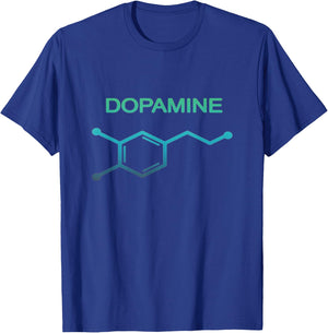 Dopamine Molecule Neuroscience Chemistry T-Shirt - T-Shirt | Royal