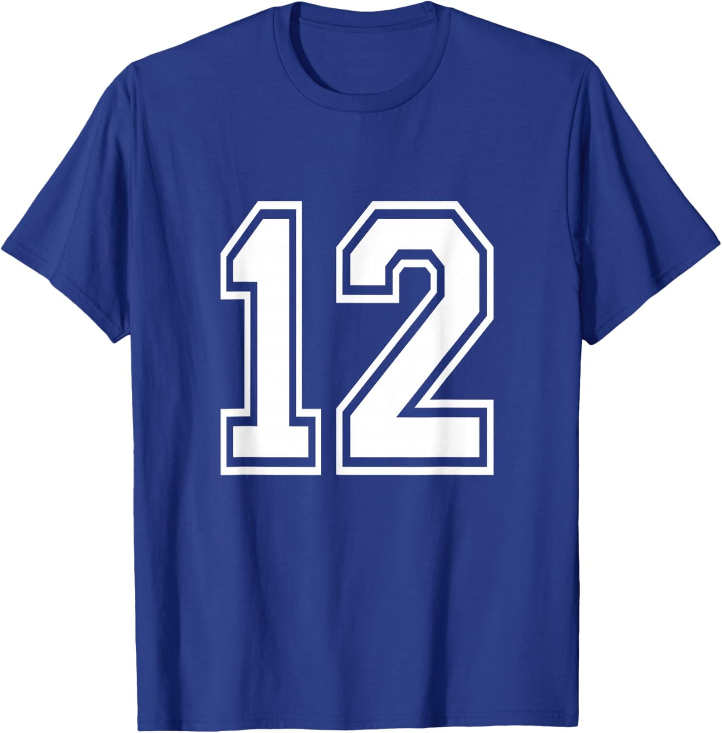 Number 12 Varsity Sports Team Jersey 12th Birthday 12 Years T-Shirt - T-Shirt | Royal
